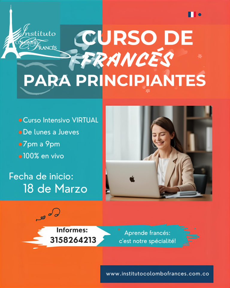 Modern French Course Promotion Layout